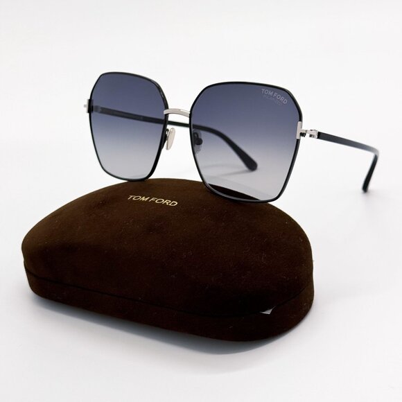 NEW TOM FORD SUNGLASSES CLAUDIA-02 TF839 01D POLARIZED WOMEN BLACK FT0839/S 01D main image 9